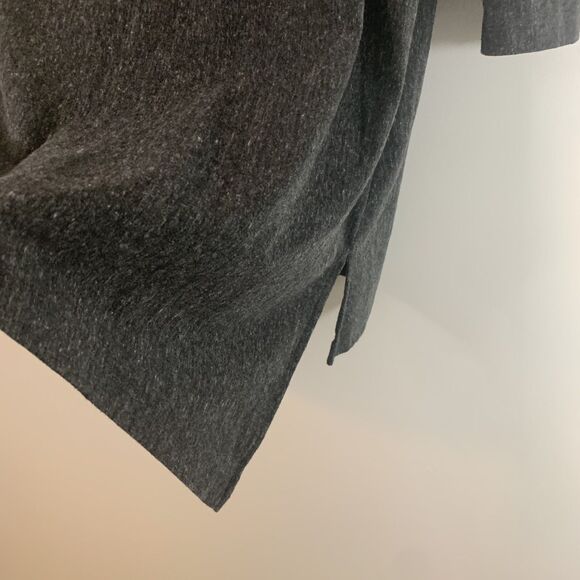 Sundry Sweater Dress Gray Gold Thread Minimalist Lagenlook - Size 2 Medium - Picture 4 of 12